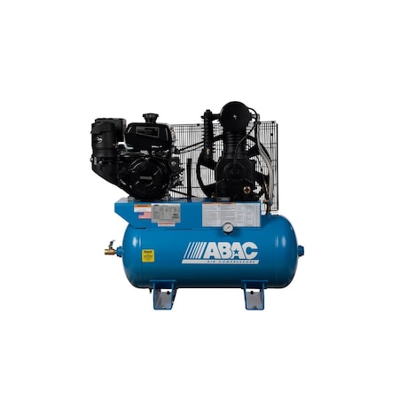 Abac 14 HP Kohler Two Stage Cast Iron Gasoline Driven 30 Gallon Service Truck Air Compressor ABC14-30GK